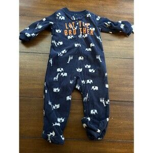 Little Brother Carters Zippered Sleeper Size  9 months